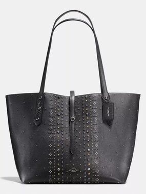 COACH Coach Market Tote Star Rivet Leather Shoulder Bag